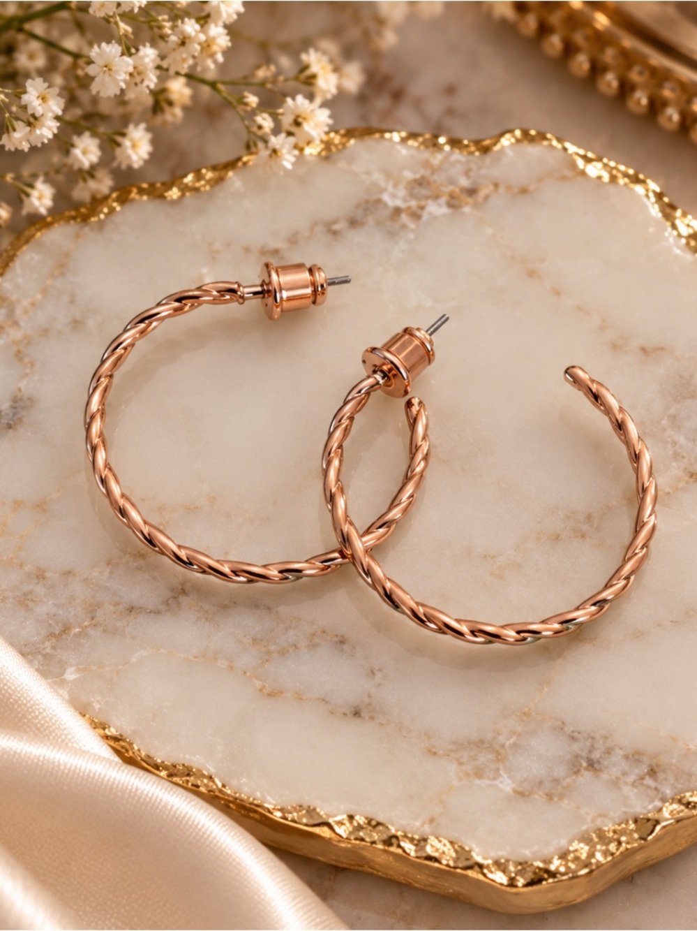 Rose Gold Hoop Earrings